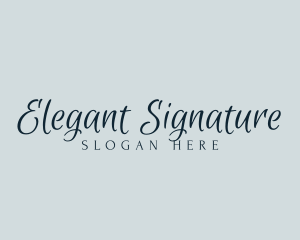 Elegant Script Cursive logo design