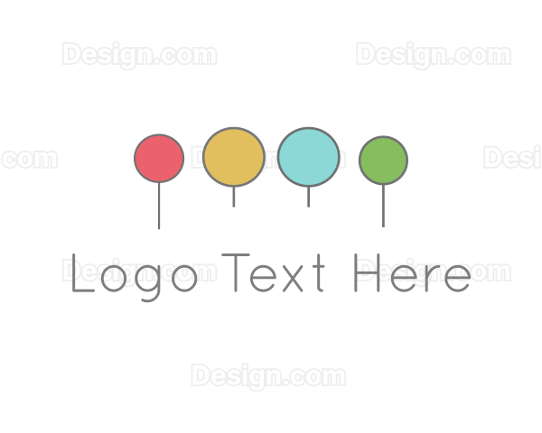 Colorful Balloon Party Logo