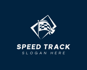 Racing Flag Speedway logo design