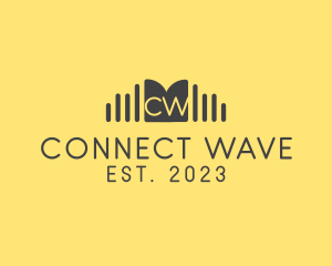 Acoustic Sound Wave Signal logo design