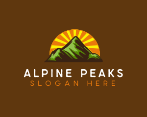 Mountaineering Alpine Adventure logo design