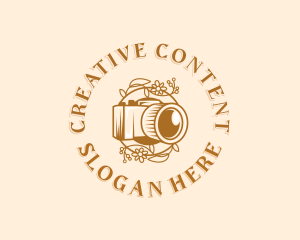 Floral Camera Photography logo design