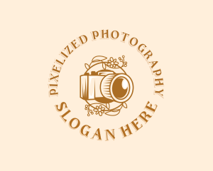 Floral Camera Photography logo design