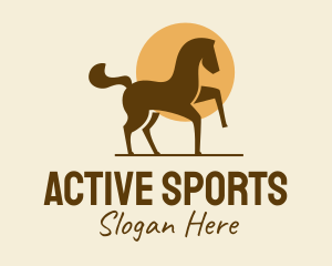 Equine Horse Sun logo