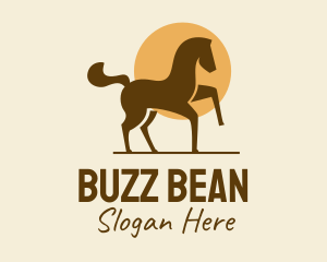 Equine Horse Sun logo design