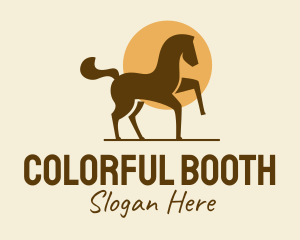 Equine Horse Sun logo design