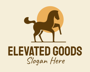 Equine Horse Sun logo design