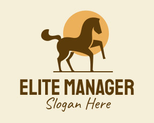 Equine Horse Sun logo design