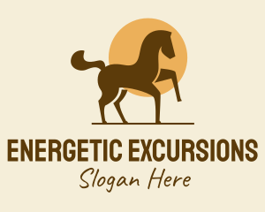 Equine Horse Sun logo design