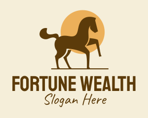 Equine Horse Sun logo design