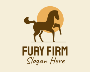 Equine Horse Sun logo design