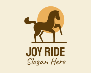 Equine Horse Sun logo design