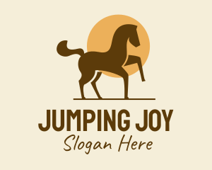 Equine Horse Sun logo design
