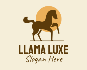 Equine Horse Sun logo design