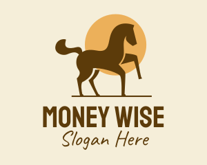 Equine Horse Sun logo design