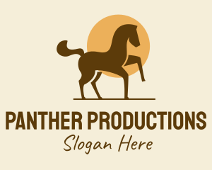 Equine Horse Sun logo design