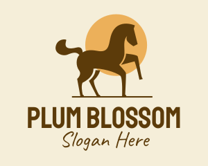 Equine Horse Sun logo design