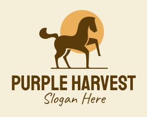 Equine Horse Sun logo design