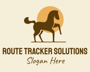 Equine Horse Sun logo design