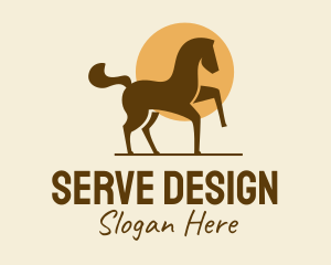 Equine Horse Sun logo design