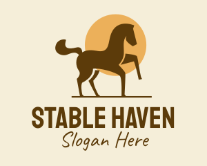 Equine Horse Sun logo