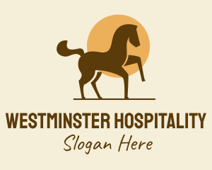 Equine Horse Sun logo design