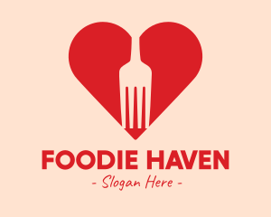 Fork Love Restaurant logo design