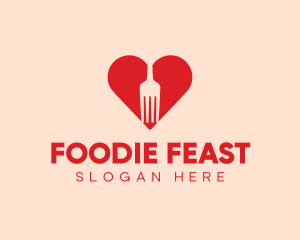 Fork Love Restaurant logo design