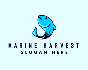 Marine Fish Hook logo design