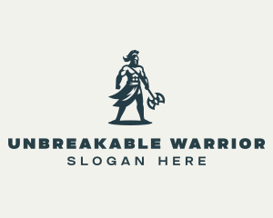 Strong Gladiator Warrior logo design