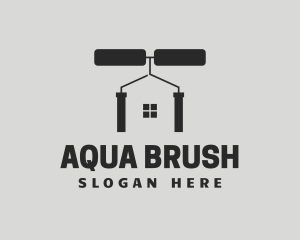 Roller Brush House Renovation logo design