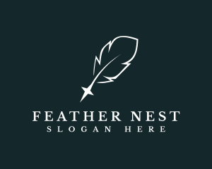 Fancy Feather Tattoo logo design