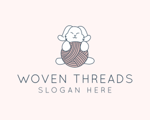 Rabbit Knit Yarn  logo design