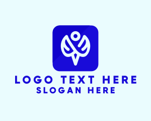 Modern Angel Icon  Logo