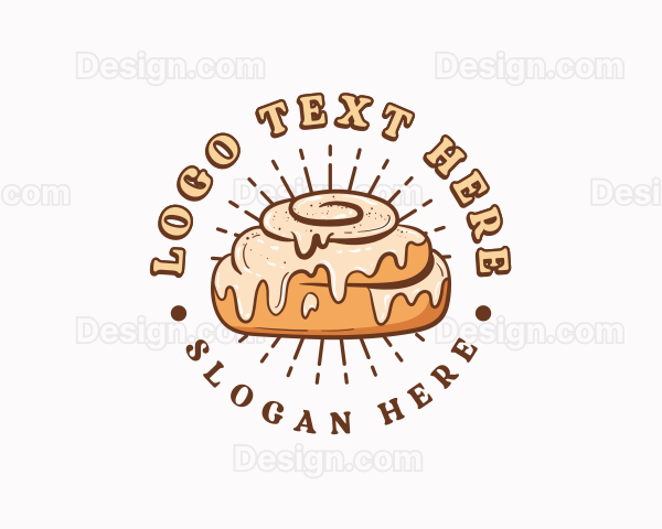 Cinnamon Roll Pastry Bread Logo