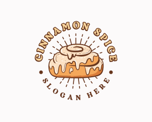 Cinnamon Roll Pastry Bread logo design