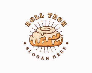 Cinnamon Roll Pastry Bread logo design