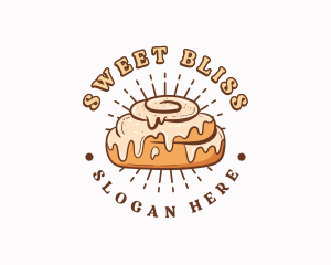 Cinnamon Roll Pastry Bread logo design