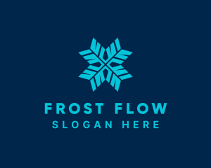 Ice Snowflake Frost logo design