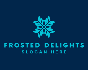 Ice Snowflake Frost logo design