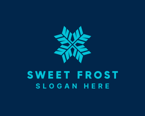 Ice Snowflake Frost logo design