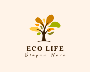 Spring Wellness Tree logo design