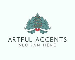 Decorative Christmas Tree logo design