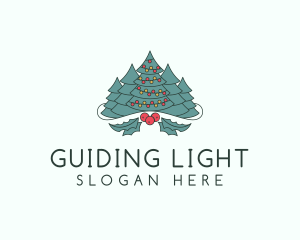 Decorative Christmas Tree logo design