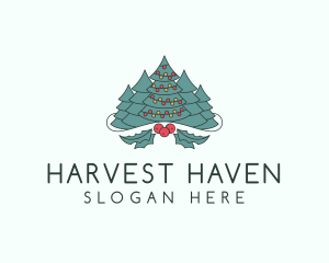 Decorative Christmas Tree logo design