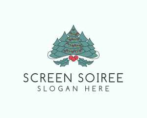 Decorative Christmas Tree logo design