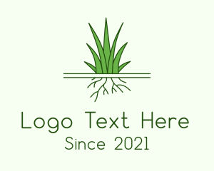 Roots - Garden Grass Roots logo design
