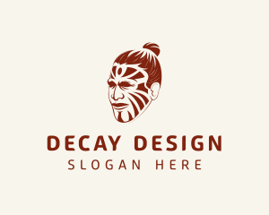 Tribal Man Tattoo logo design