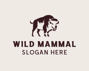 Wild Buffalo Animal logo