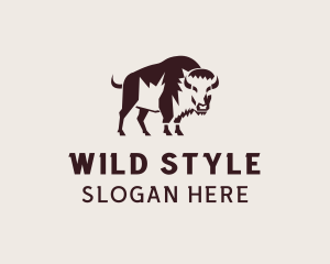 Wild Buffalo Animal logo design